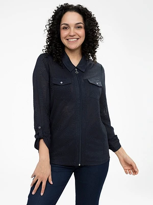 Cardigan semi-ajusté à manches longues