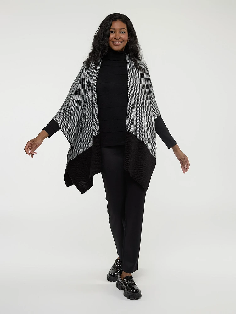 Knit poncho