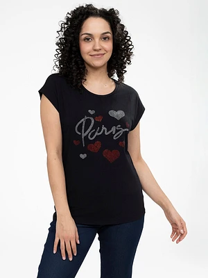 Short-sleeve semi-fitted t-shirt