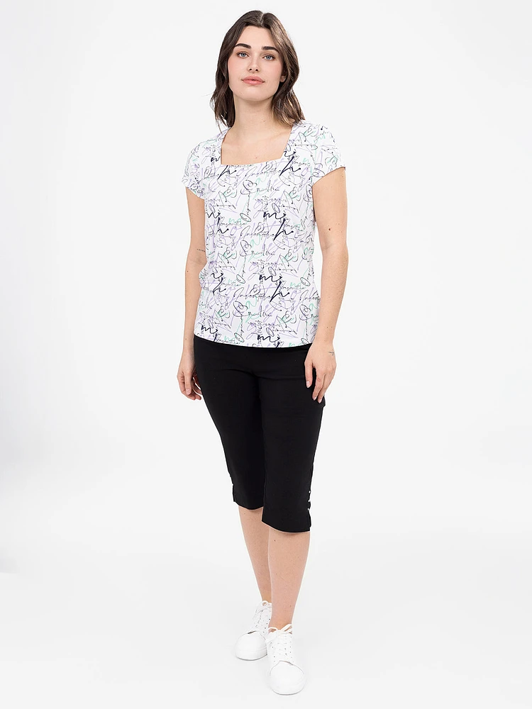 T-shirt semi-ajusté à manches courtes