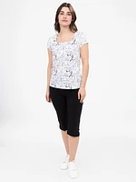 T-shirt semi-ajusté à manches courtes