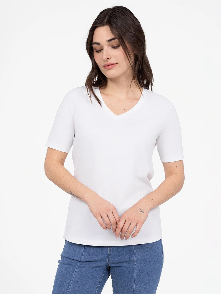 T-shirt semi-ajusté à manches courtes