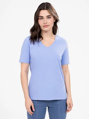Short-sleeve semi-fitted t-shirt