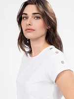 T-shirt semi-ajusté à manches courtes