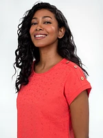 Short-sleeve semi-fitted t-shirt