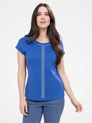 Short-sleeve semi-fitted t-shirt