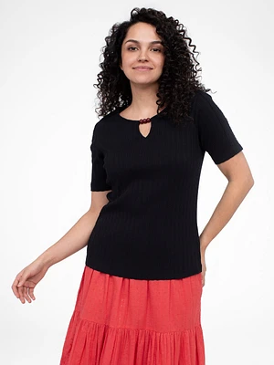 T-shirt semi-ajusté à manches courtes
