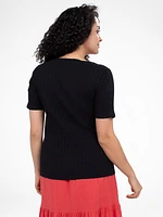 T-shirt semi-ajusté à manches courtes