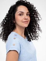 Short-sleeve semi-fitted t-shirt