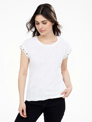 T-shirt semi-ajusté à manches courtes