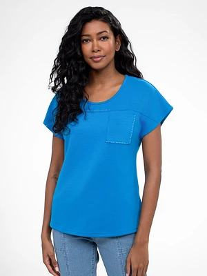 T-shirt semi-ajusté à manches courtes