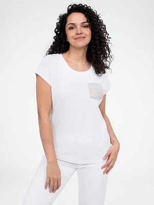T-shirt semi-ajusté à manches courtes