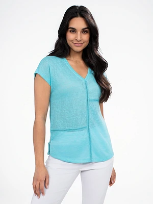 Short-sleeve semi-fitted t-shirt