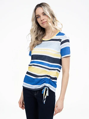 Short-sleeve semi-fitted t-shirt