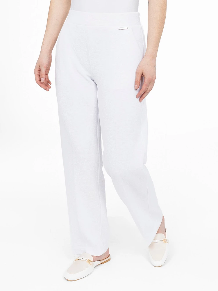 Straight pull-on dress pant
