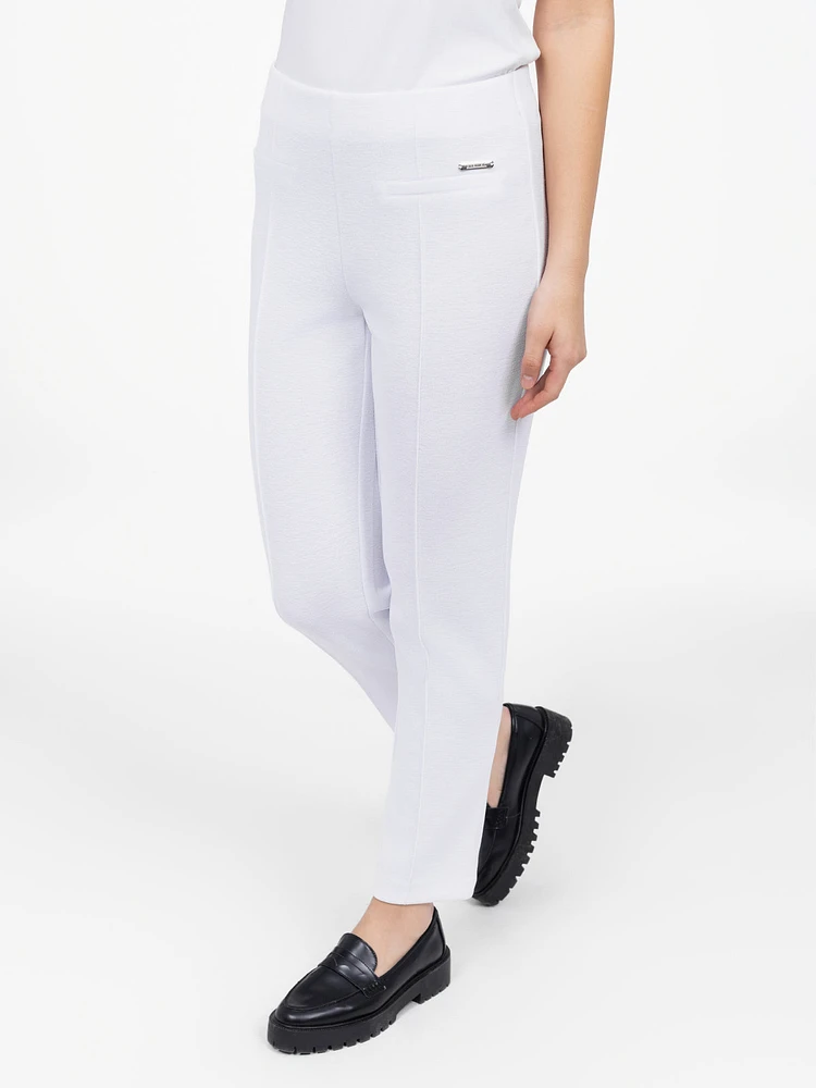 Narrow semi-fitted pull-on dress pant - Petite