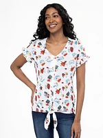 Short-sleeve semi-fitted t-shirt