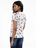 Short-sleeve semi-fitted t-shirt