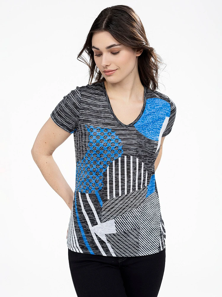 T-shirt semi-ajusté à manches courtes