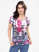 T-shirt semi-ajusté à manches courtes