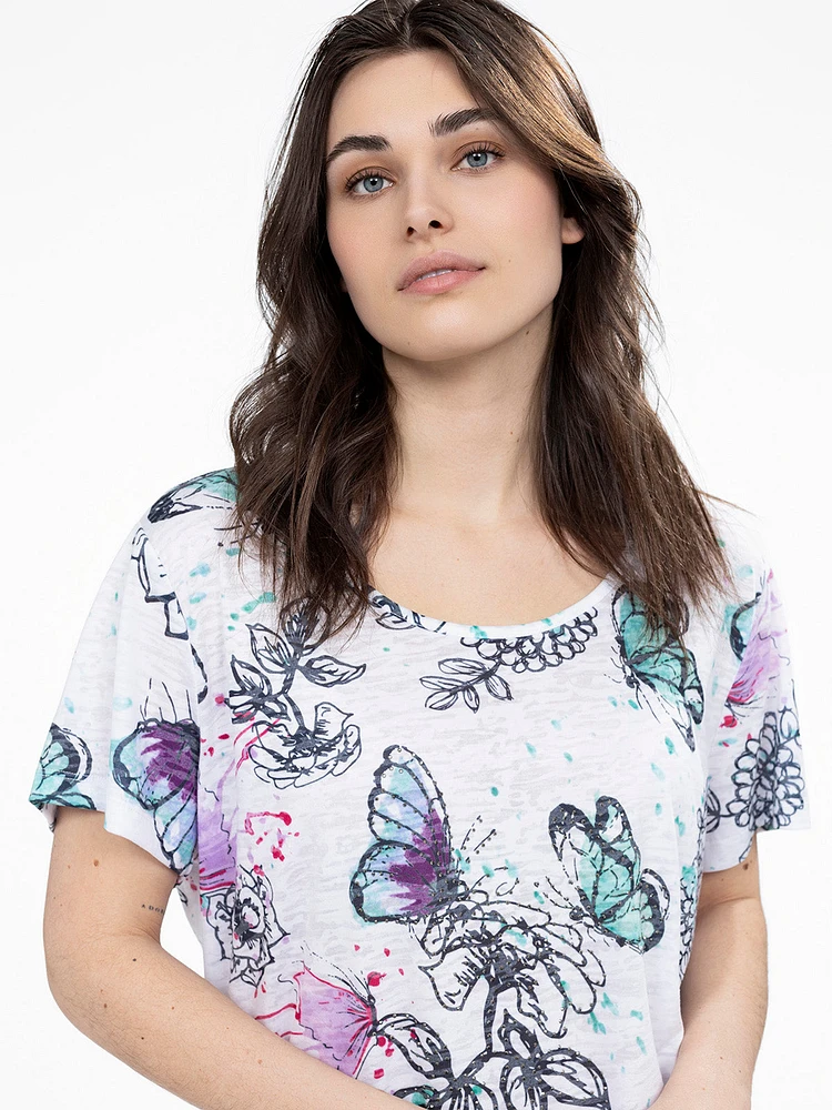 T-shirt semi-ajusté à manches courtes