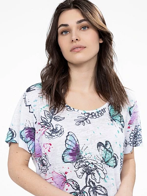 T-shirt semi-ajusté à manches courtes