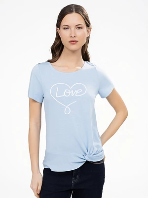 Short-sleeve semi-fitted t-shirt