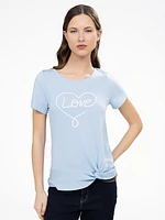 Short-sleeve semi-fitted t-shirt