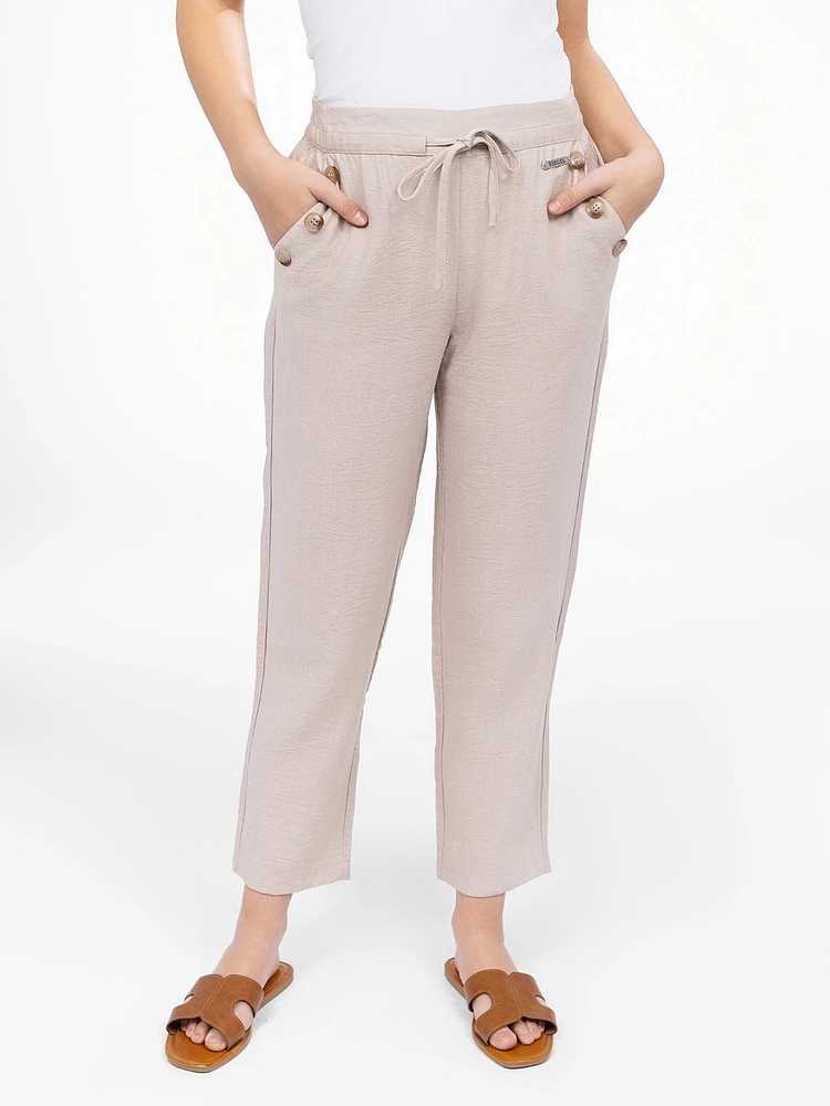 Narrow ankle pull-on dress pant