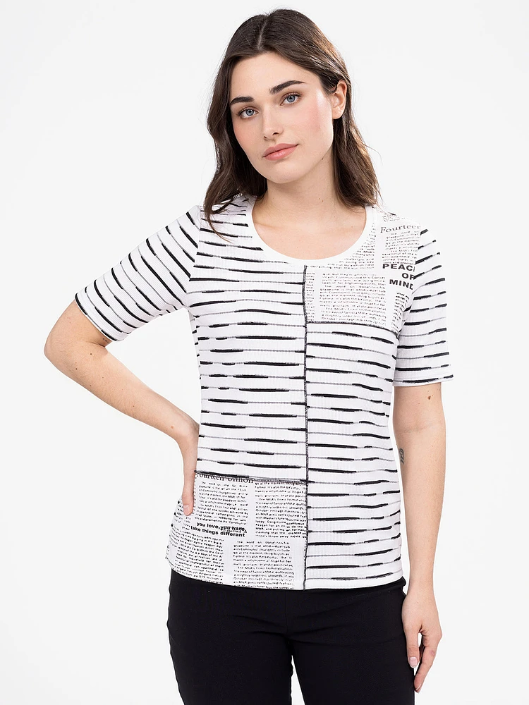 T-shirt semi-ajusté à manches courtes