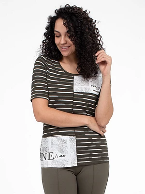 Short-sleeve semi-fitted t-shirt