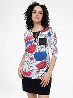 T-shirt semi-ajusté à manches 3/4