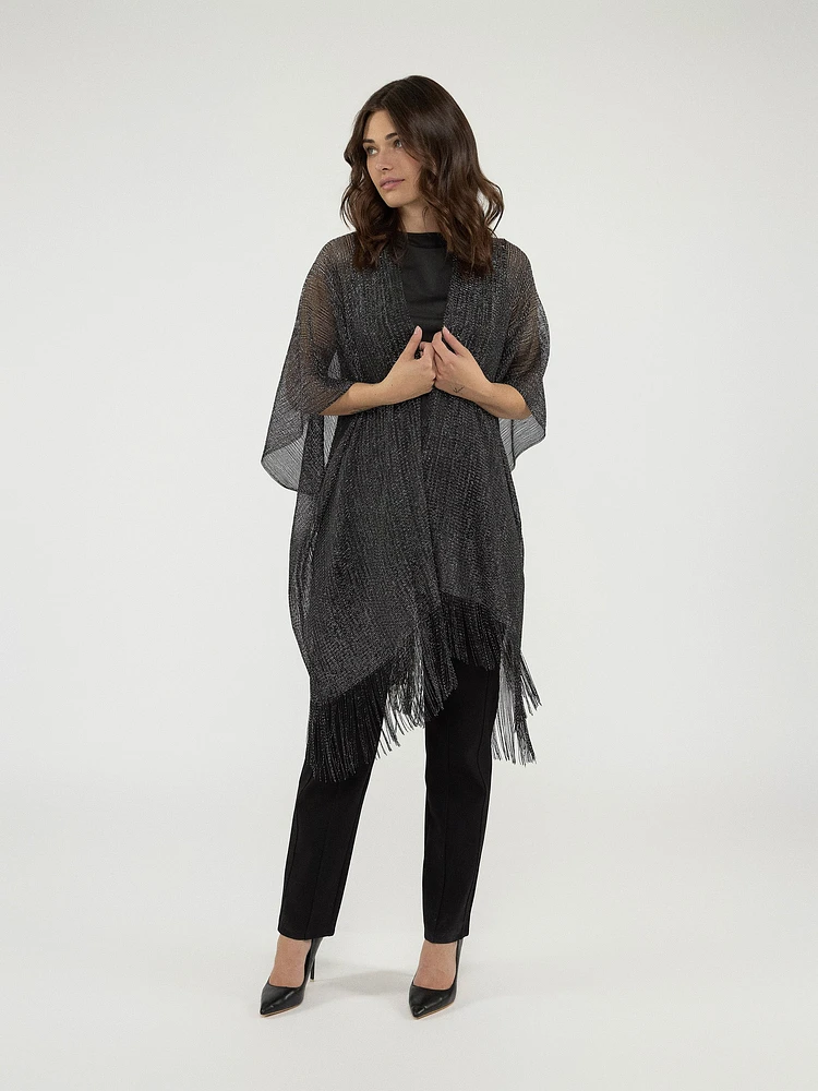 Knit poncho