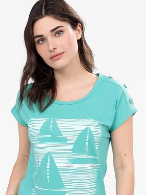 T-shirt semi-ajusté à manches courtes