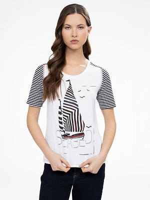T-shirt semi-ajusté à manches courtes