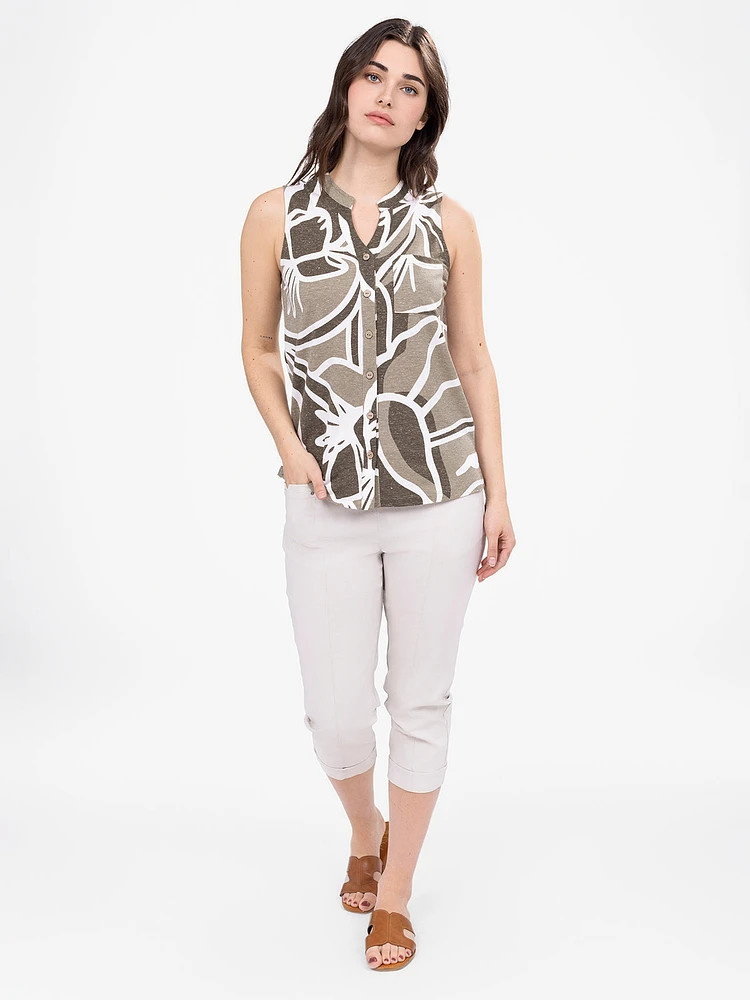 Semi-fitted tank top