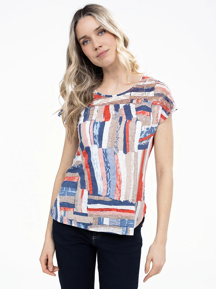 T-shirt semi-ajusté à manches courtes