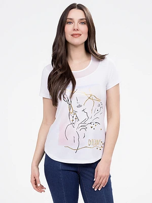 T-shirt semi-ajusté à manches courtes