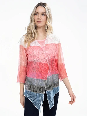 3/4-sleeve semi-fitted tunic