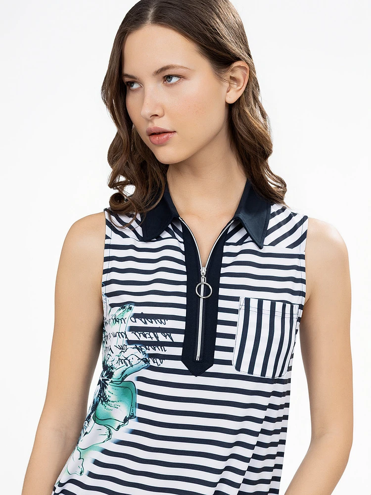 Semi-fitted tank top