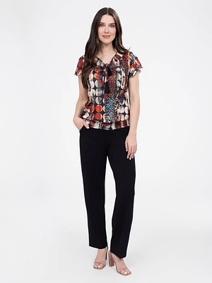 Short-sleeve semi-fitted t-shirt