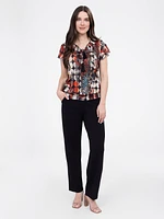 Short-sleeve semi-fitted t-shirt