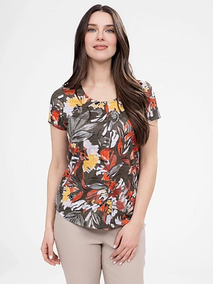 T-shirt semi-ajusté à manches courtes