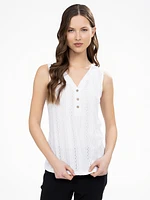 Semi-fitted tank top