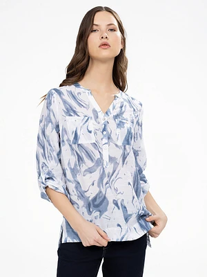 Blouse ample à manches 3/4