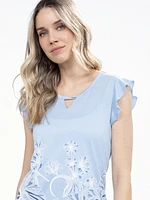 T-shirt semi-ajusté à manches courtes