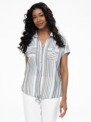 Blouse ample à manches courtes
