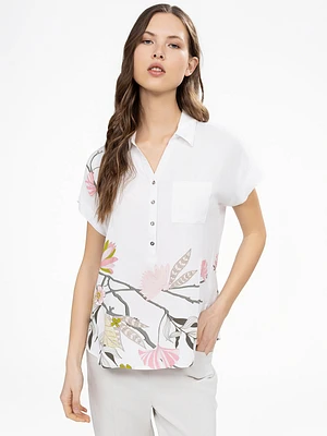 Blouse ample à manches courtes