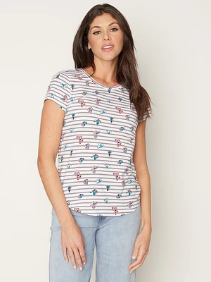 Short-sleeve semi-fitted t-shirt