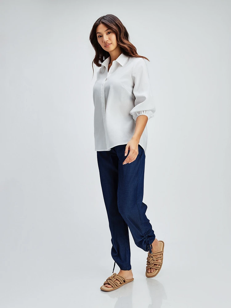Blouse à manches 3/4 avec boutons